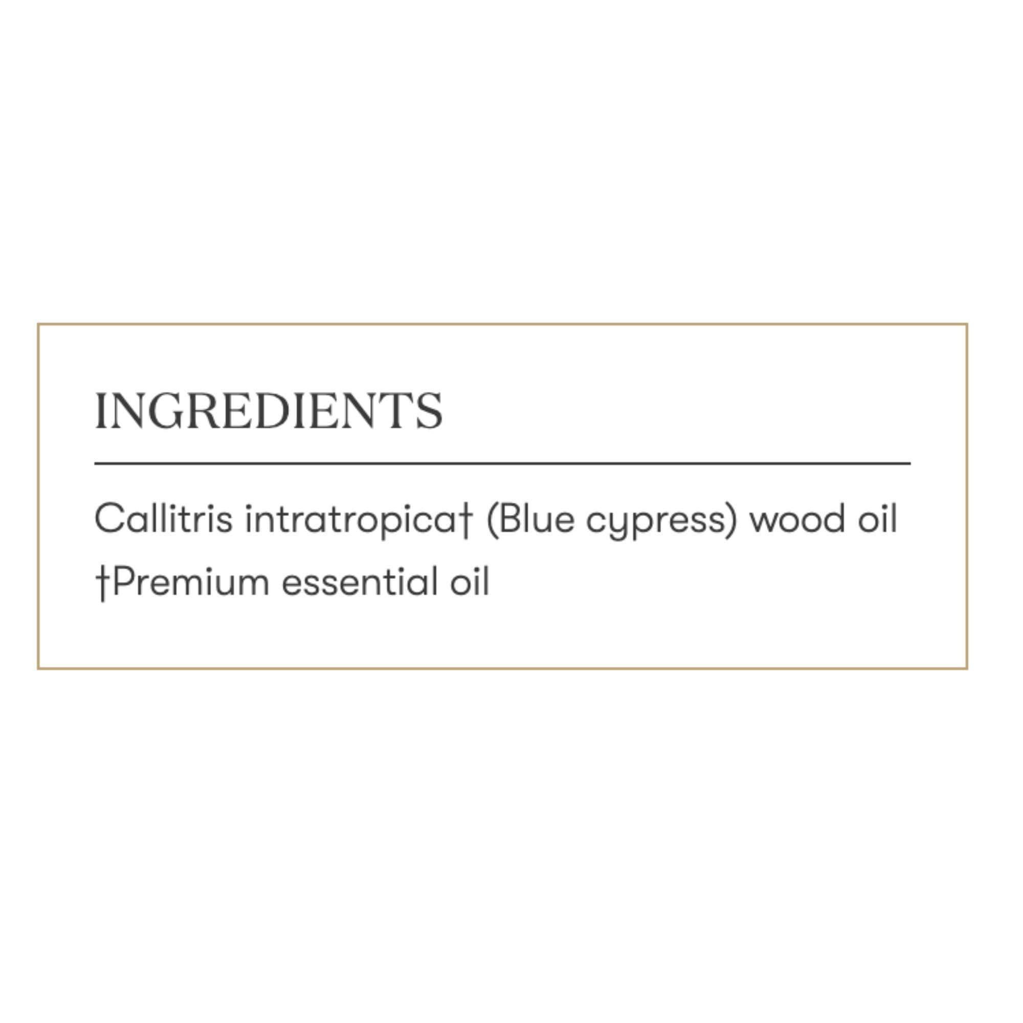 Cuidado corporal ritual con Young Living Blue Cypress para bienestar.