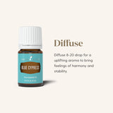 Limpieza facial diaria con Blue Cypress para sensación fresca.