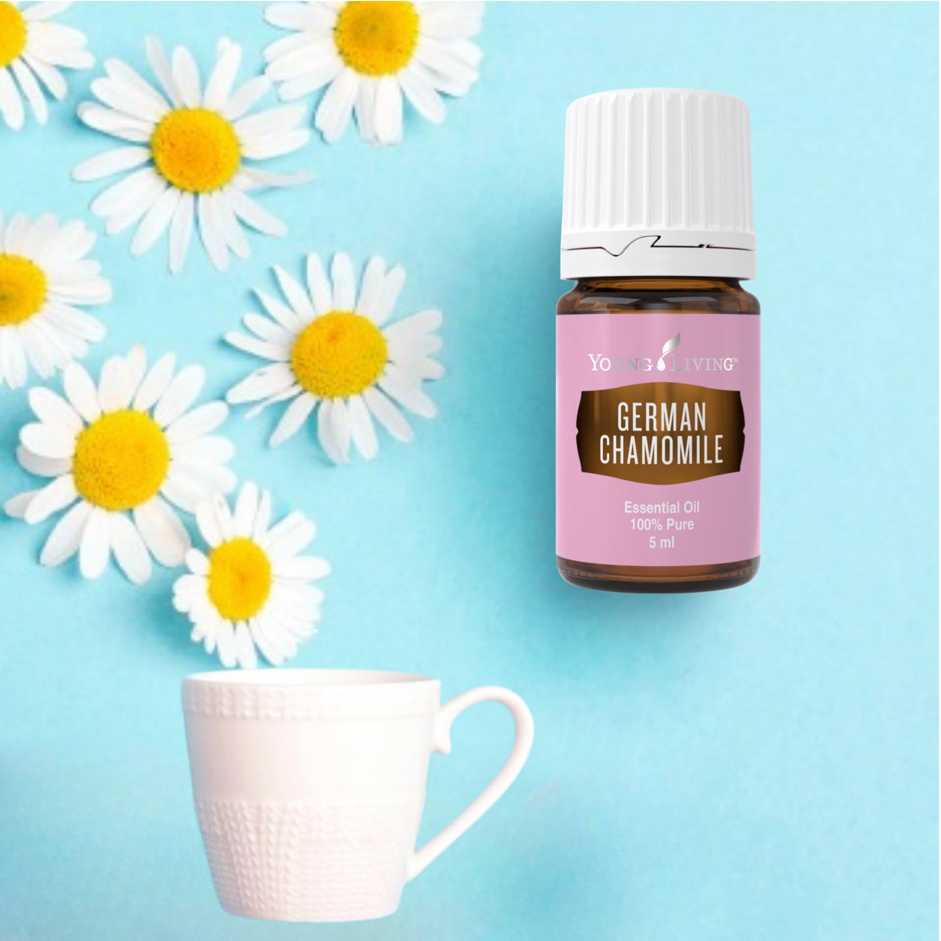 Young Living Camomila Alemana 5ml: difusor emite aroma suave para meditación