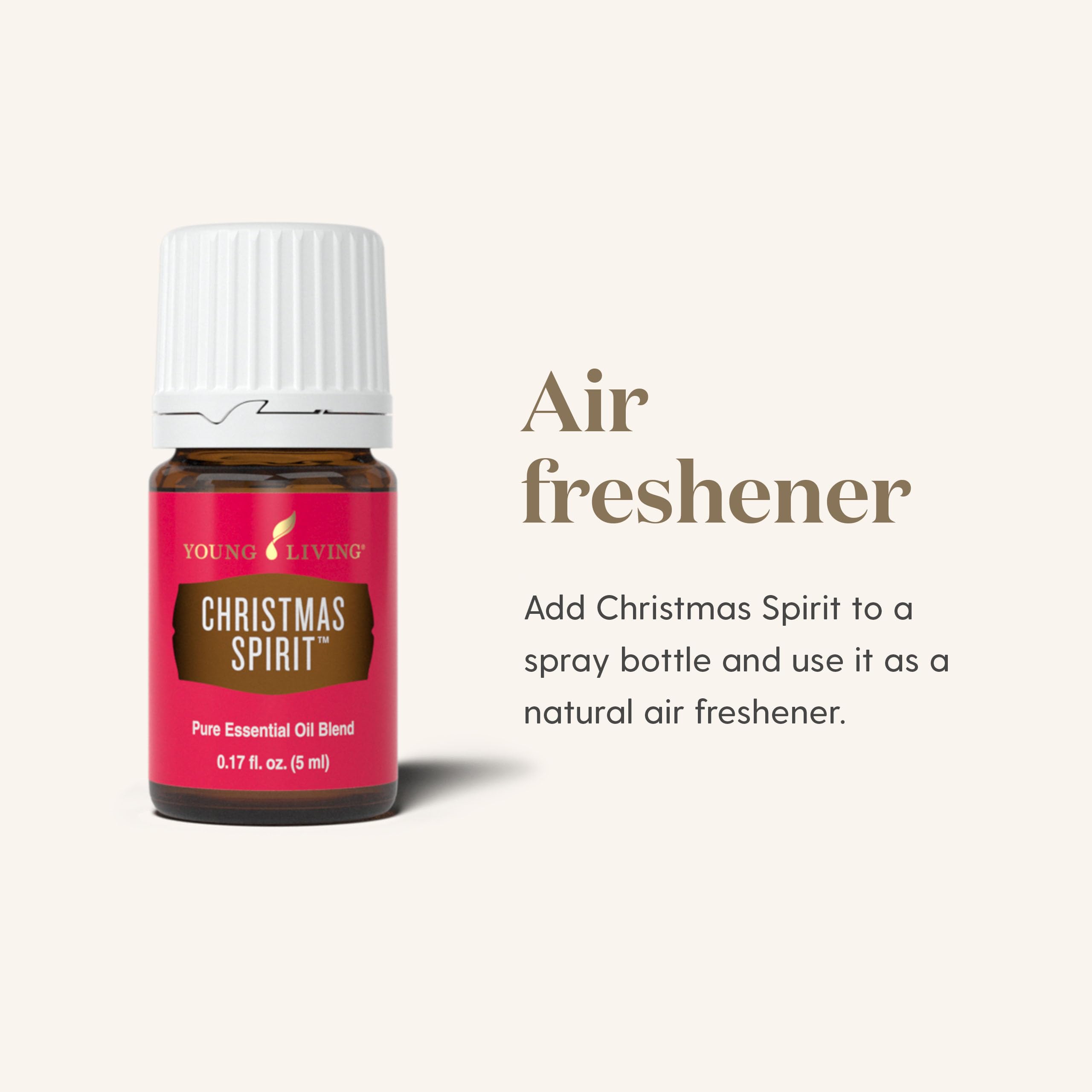 Young Living Christmas Spirit ramas-de-pino, nota fresca para aromaterapia.