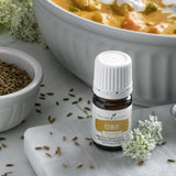 Young Living Cumin Vitality: etiqueta del producto destaca calidad.