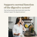 Etiqueta clara de Detoxzyme destacando fórmula sin OGM para digestión.