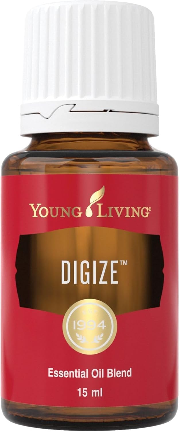Young Living DiGize en botella de 15 ml para aromaterapia diaria.