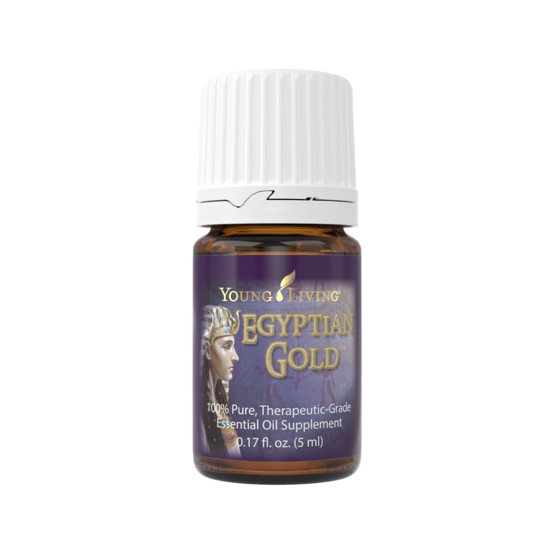 Young Living Egyptian Gold frasco aceite, ideal para rituales de devoción y relajación diaria.