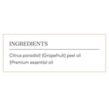 Etiqueta vegana y sin gluten en pomelo Young Living.