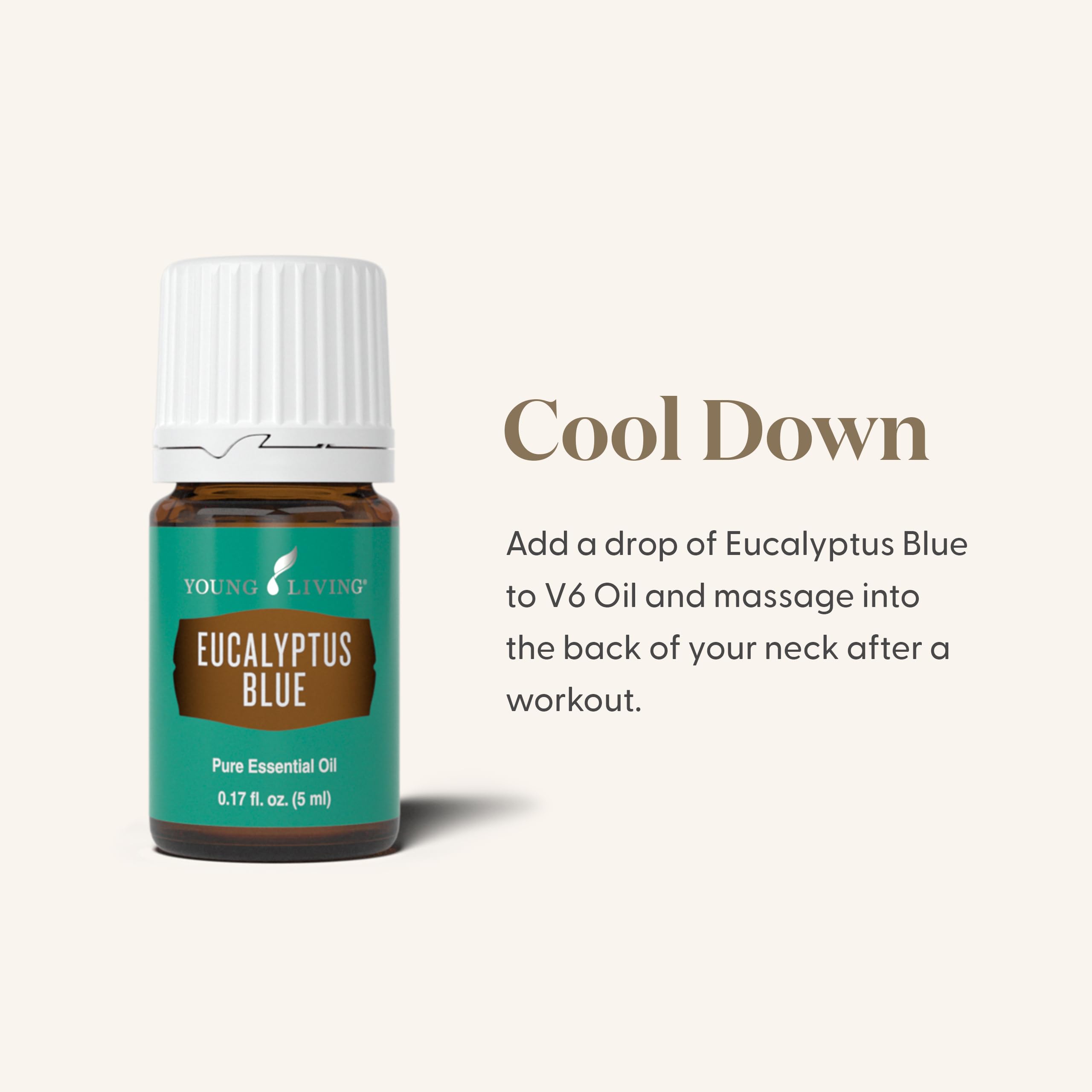 Young Living Eucalyptus Blue aplicación tópica con aroma refrescante.