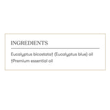 Young Living Eucalyptus Blue frasco de vidrio conservando propiedades.