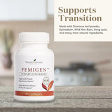 Young Living FemiGen, cápsulas para el almuerzo, comodidad diaria.