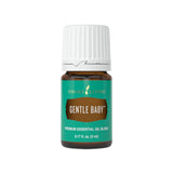 Young Living Gentle Baby, vertido de la botella para sensación suave y calmante.