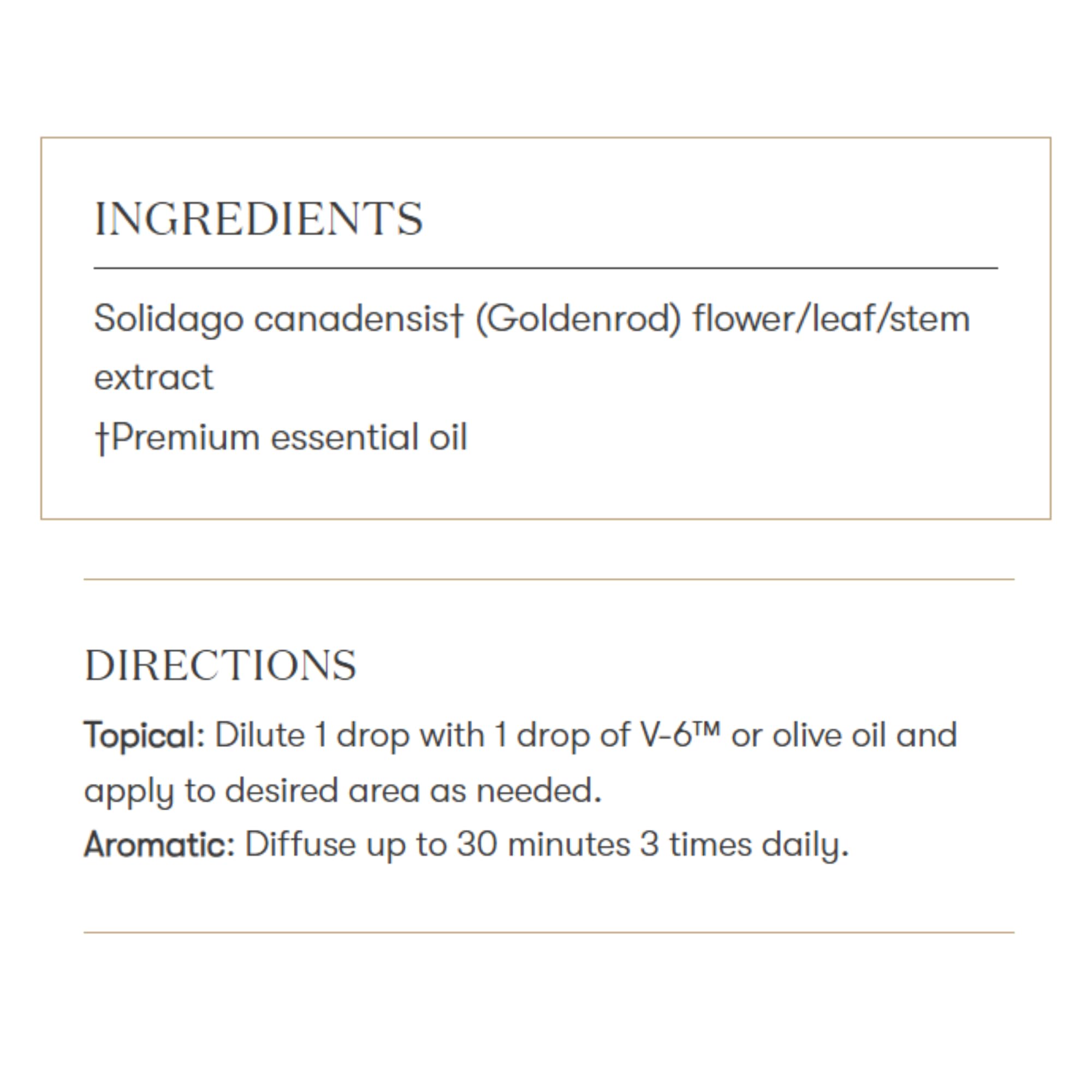Young Living Goldenrod notas aromáticas, ideales para mezclas caseras que inspiran bienestar diario