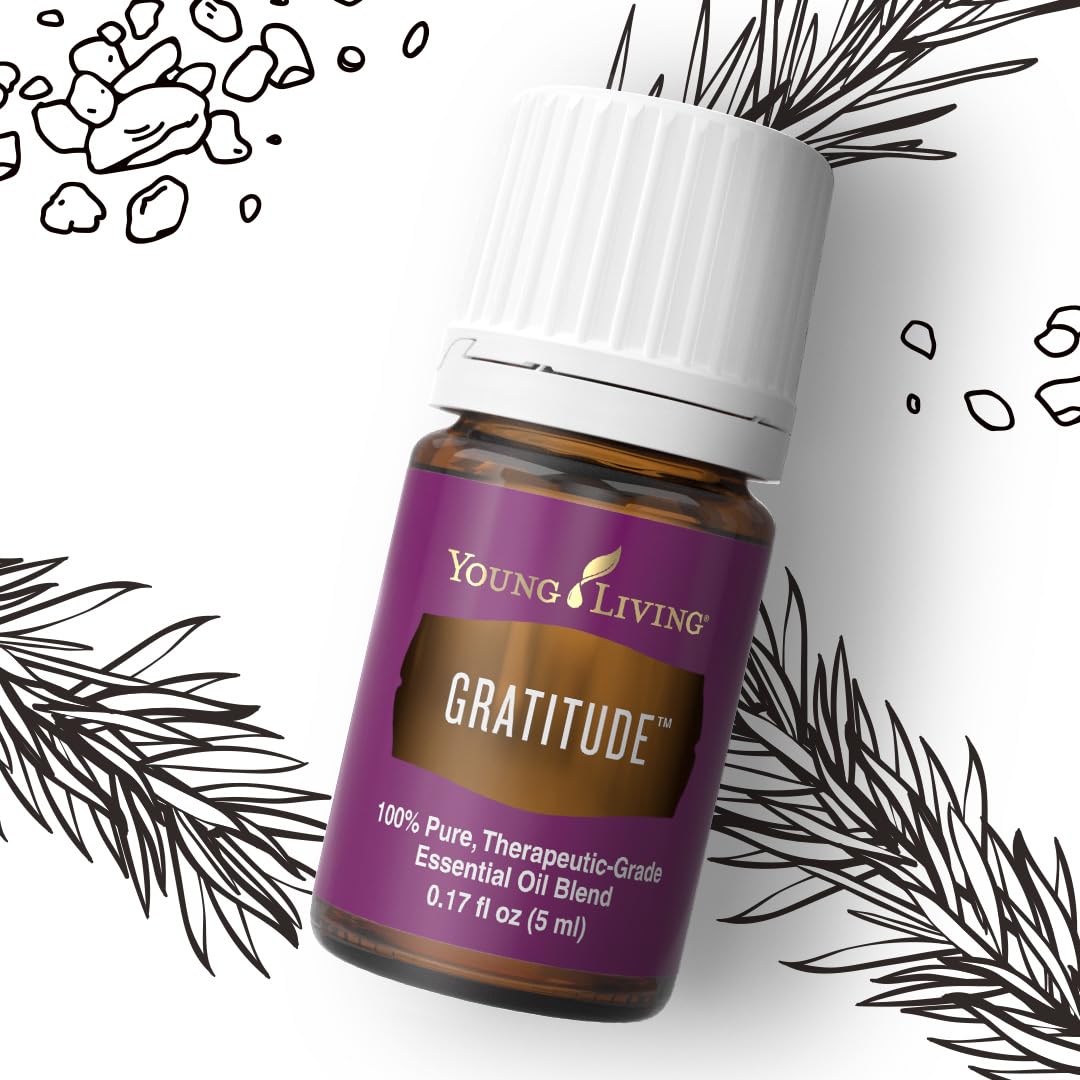 Young Living Gratitud, etiqueta atractiva y empaque para regalo.