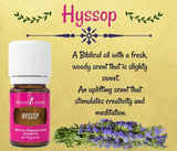 Aroma mentolado-floral de Hisopo para concentración y serenidad.