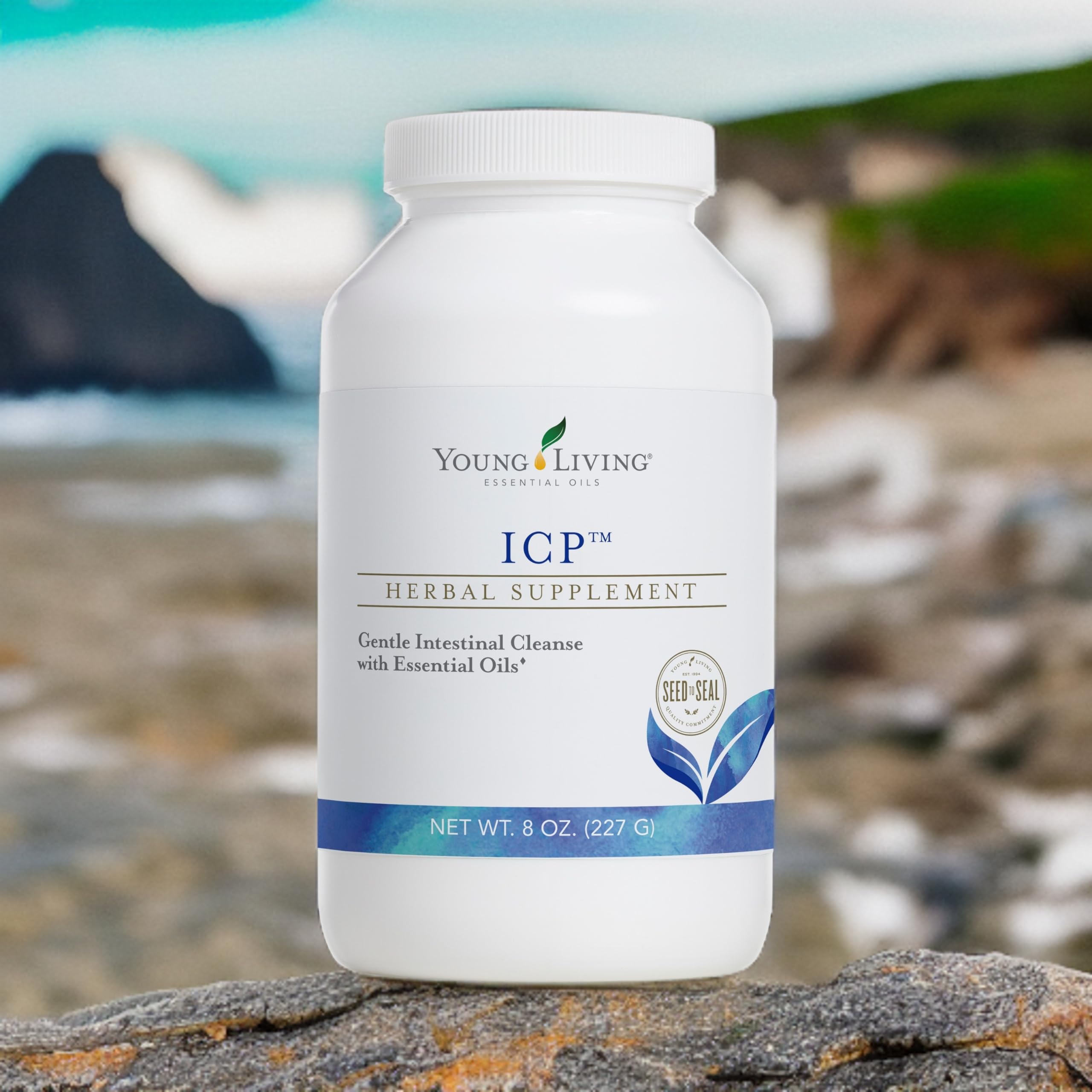 Young Living ICP 8oz: mezcla de fibras solubles e insolubles para soporte digestivo continuo.