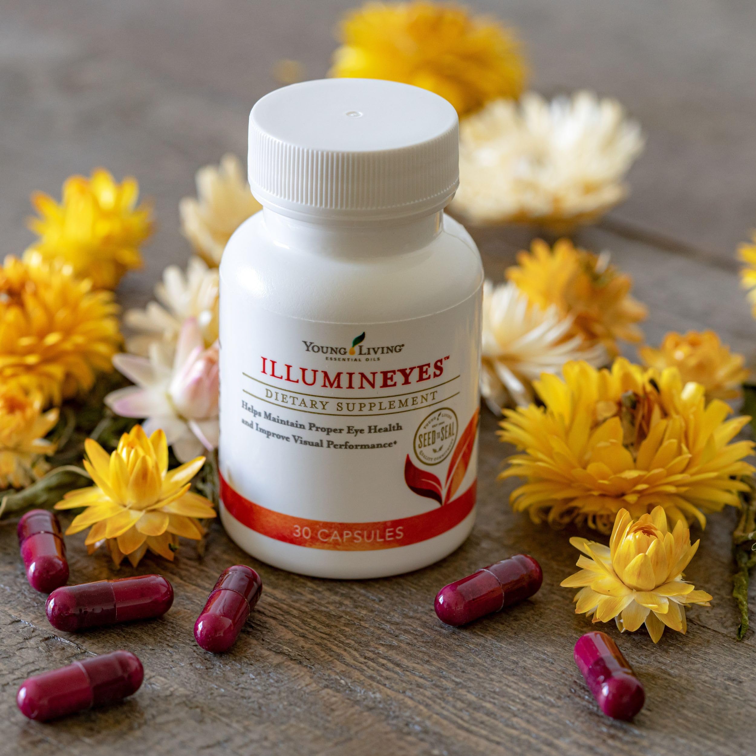 Young Living IlluminEyes en pantalla para protección contra la luz azul.