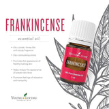 Aromaterapia de incienso Young Living en difusor para relajación.