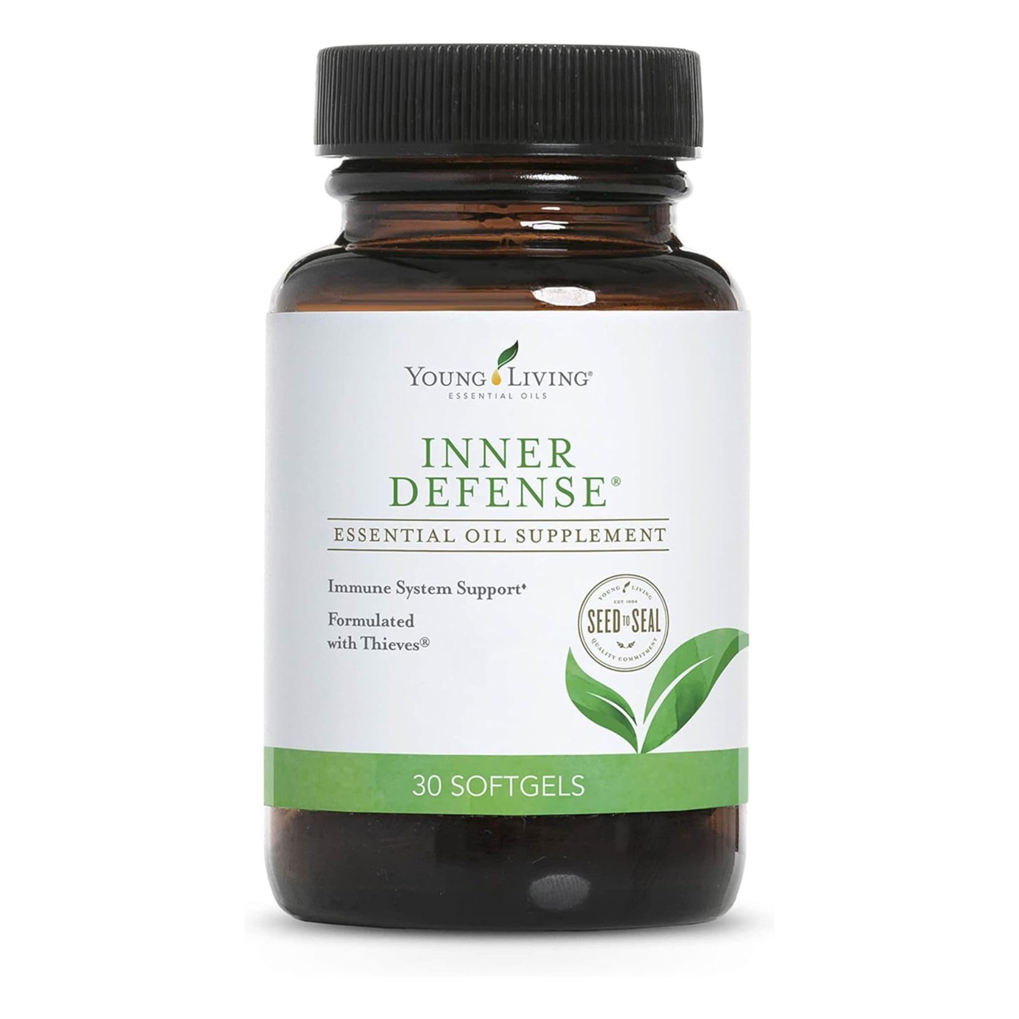 Inner Defense de Young Living, cápsulas fáciles de tragar para apoyar defensas diarias.
