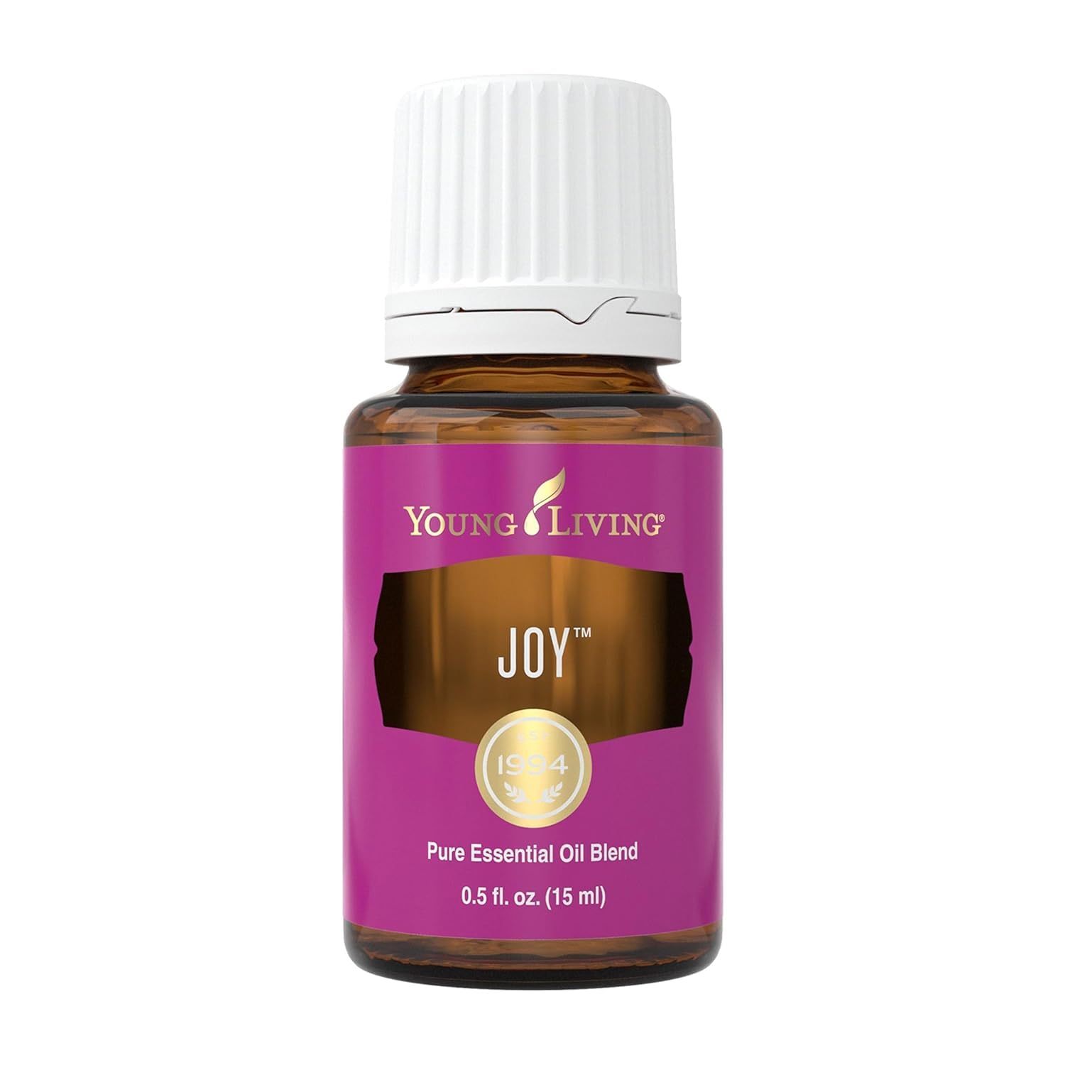 Joy de Young Living: botella de 15 ml lista para aromatizar.