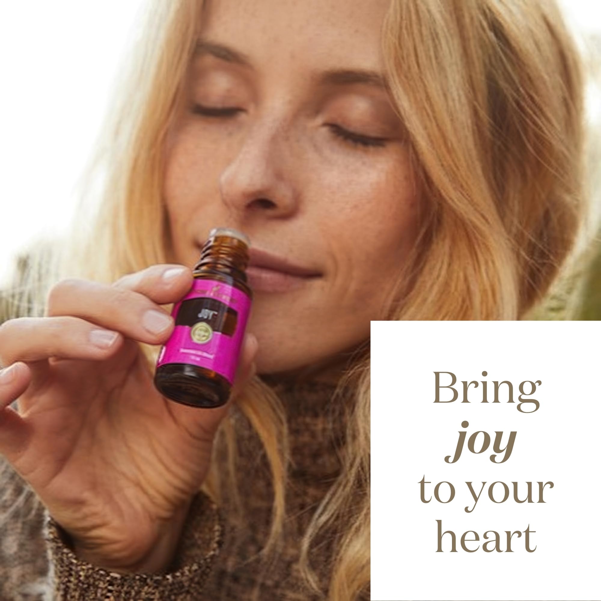 Joy de Young Living: etiqueta visible para fragancia diaria.