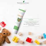 Fórmula libre de fluoruro ni SLS de KidScents Slique de Young Living.