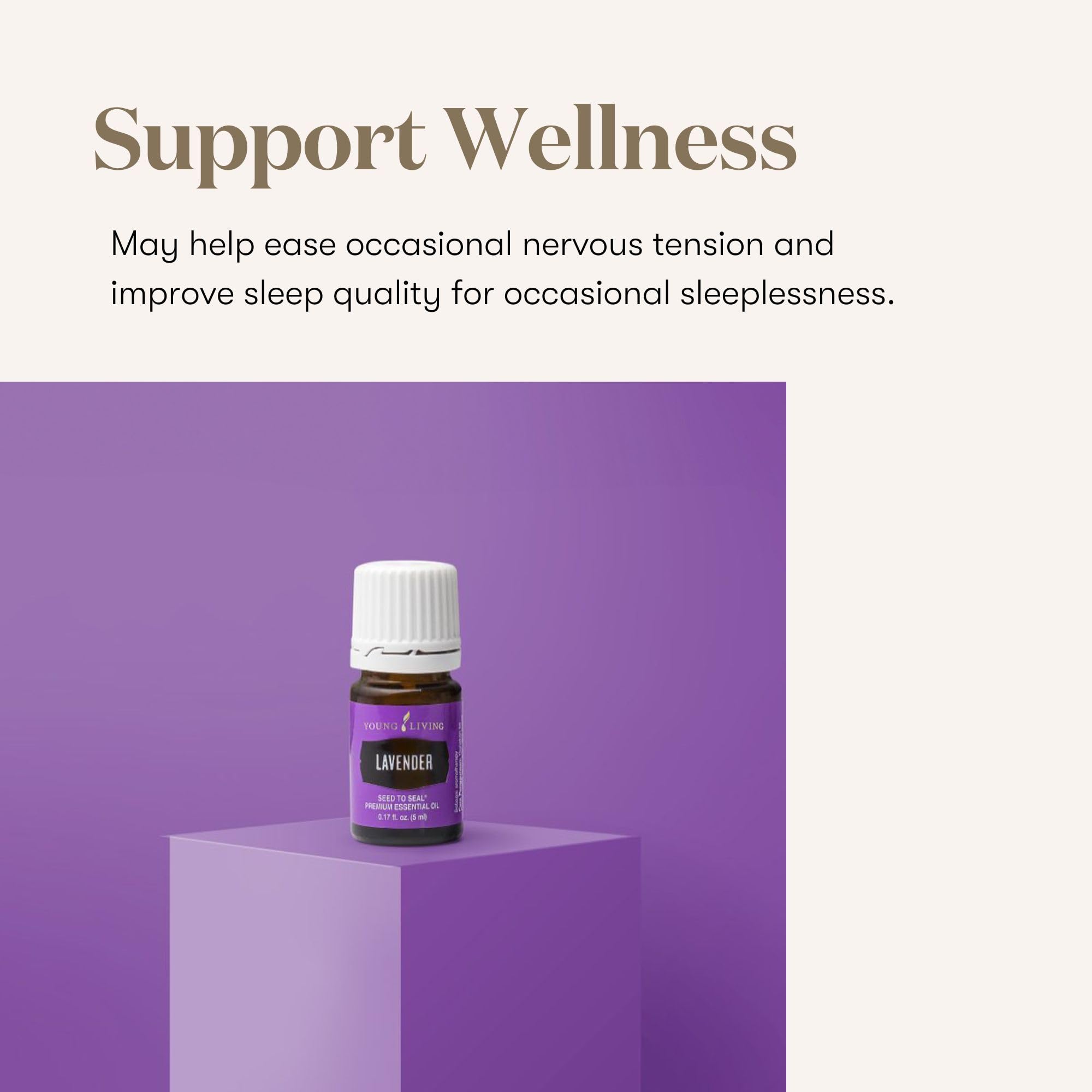 Crema con lavanda Young Living para sensación de confort.