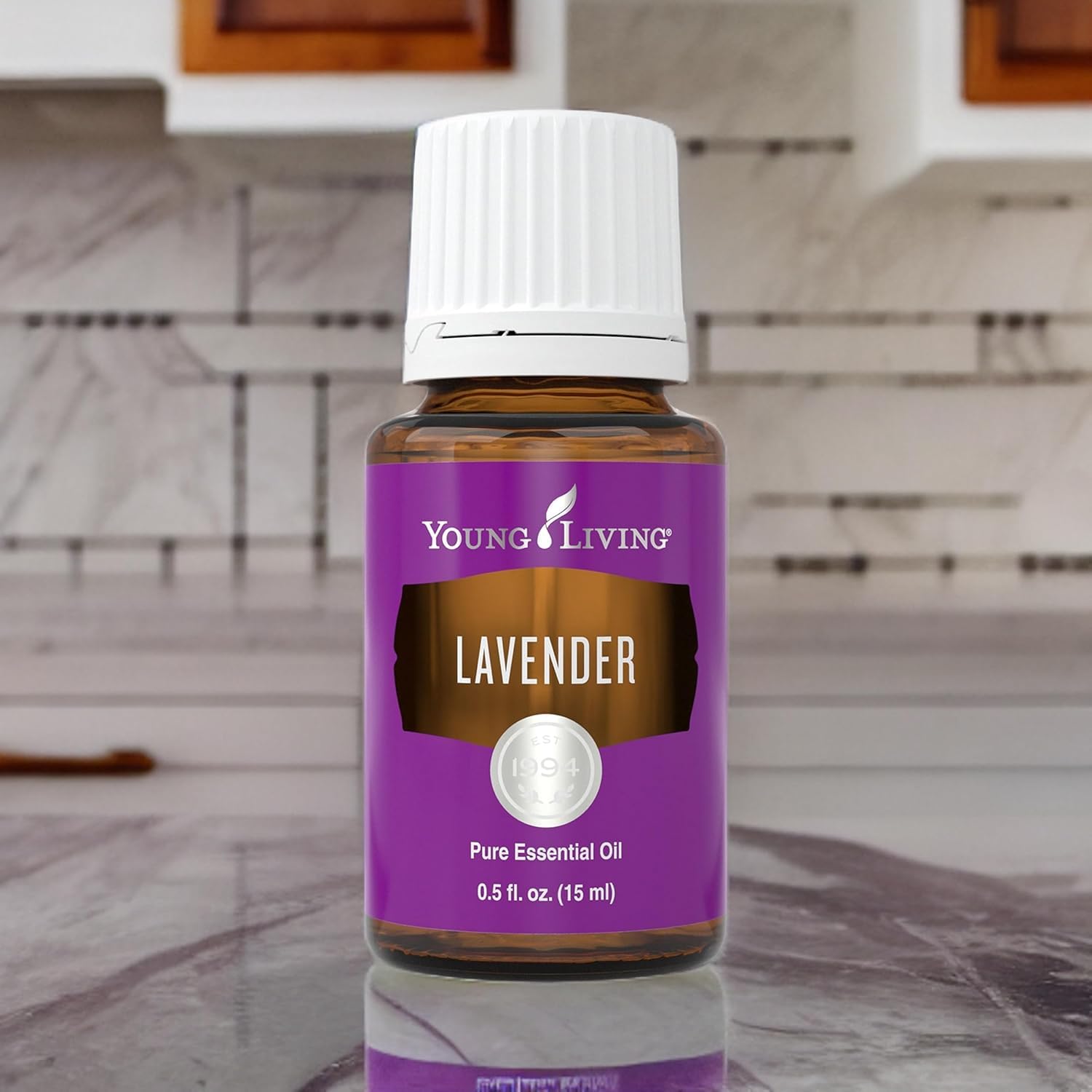 Aroma floral de lavanda de Young Living para un ambiente tranquilo.