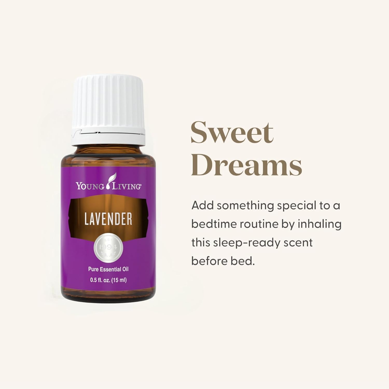 Young Living Lavanda Esencial suaviza la piel y apoya el cuidado diario.