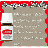Etiqueta de Young Living Lemongrass Vitality para garantizar autenticidad.
