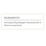 Packaging de Young Living Lemongrass Vitality mostrando pureza.