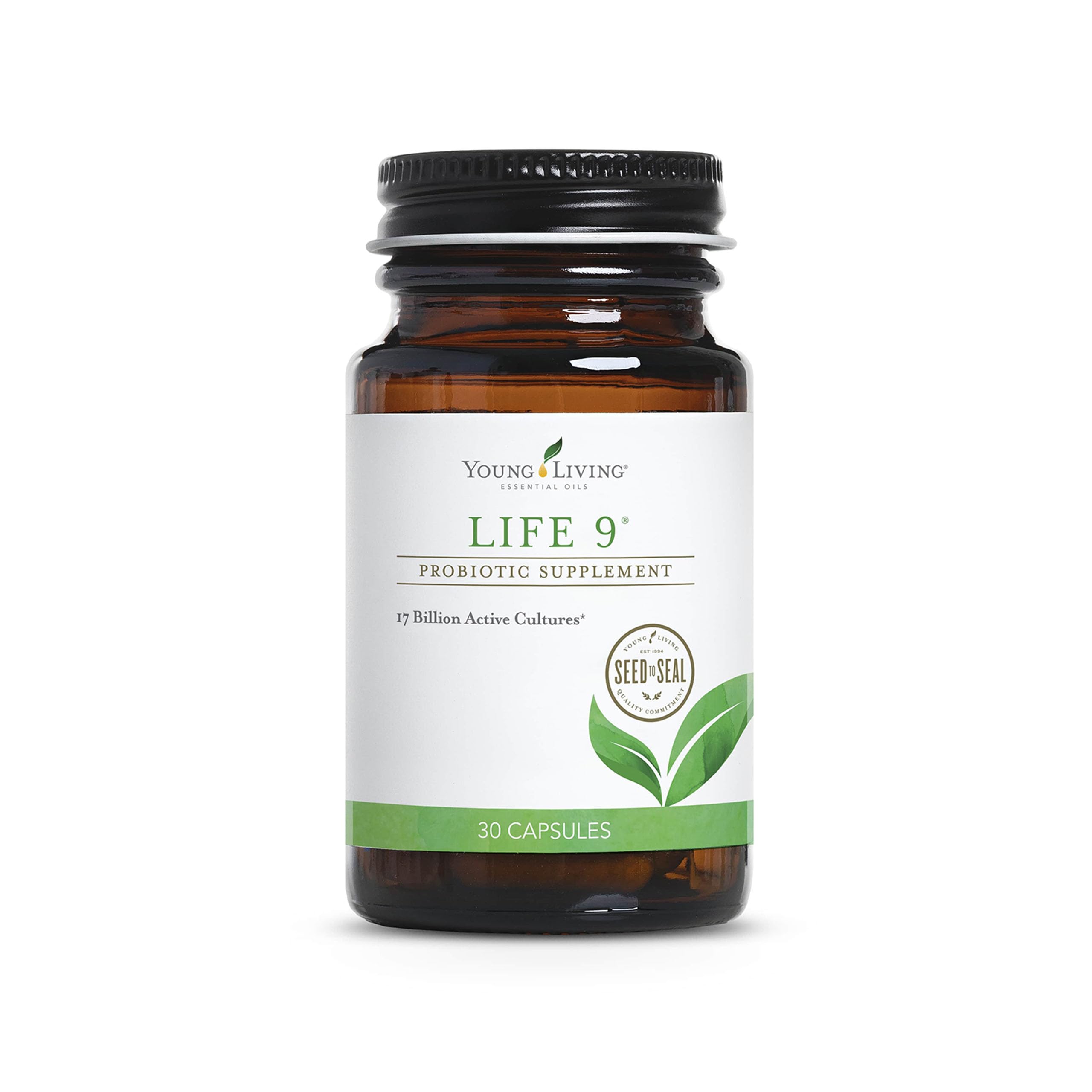 Life 9 de Young Living en botella, apoyo al balance digestivo diario