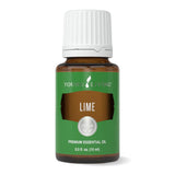 Young Living Lima: esencia cítrica en botella para aromaterapia.