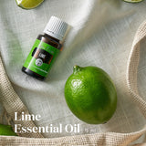 Momento de relajación con Lime de Young Living en casa.