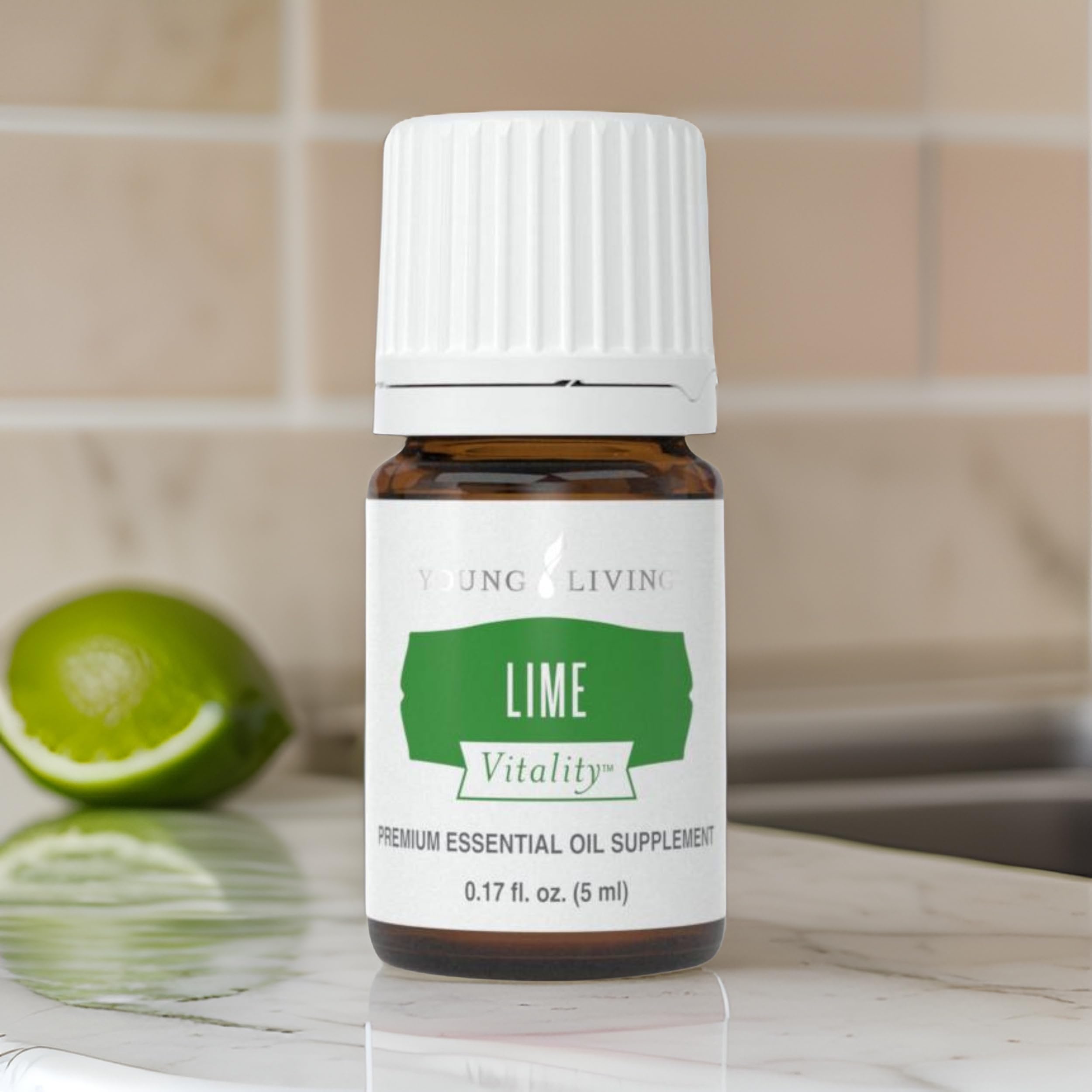 Gota de lima de Young Living Lime Vitality para marinadas.