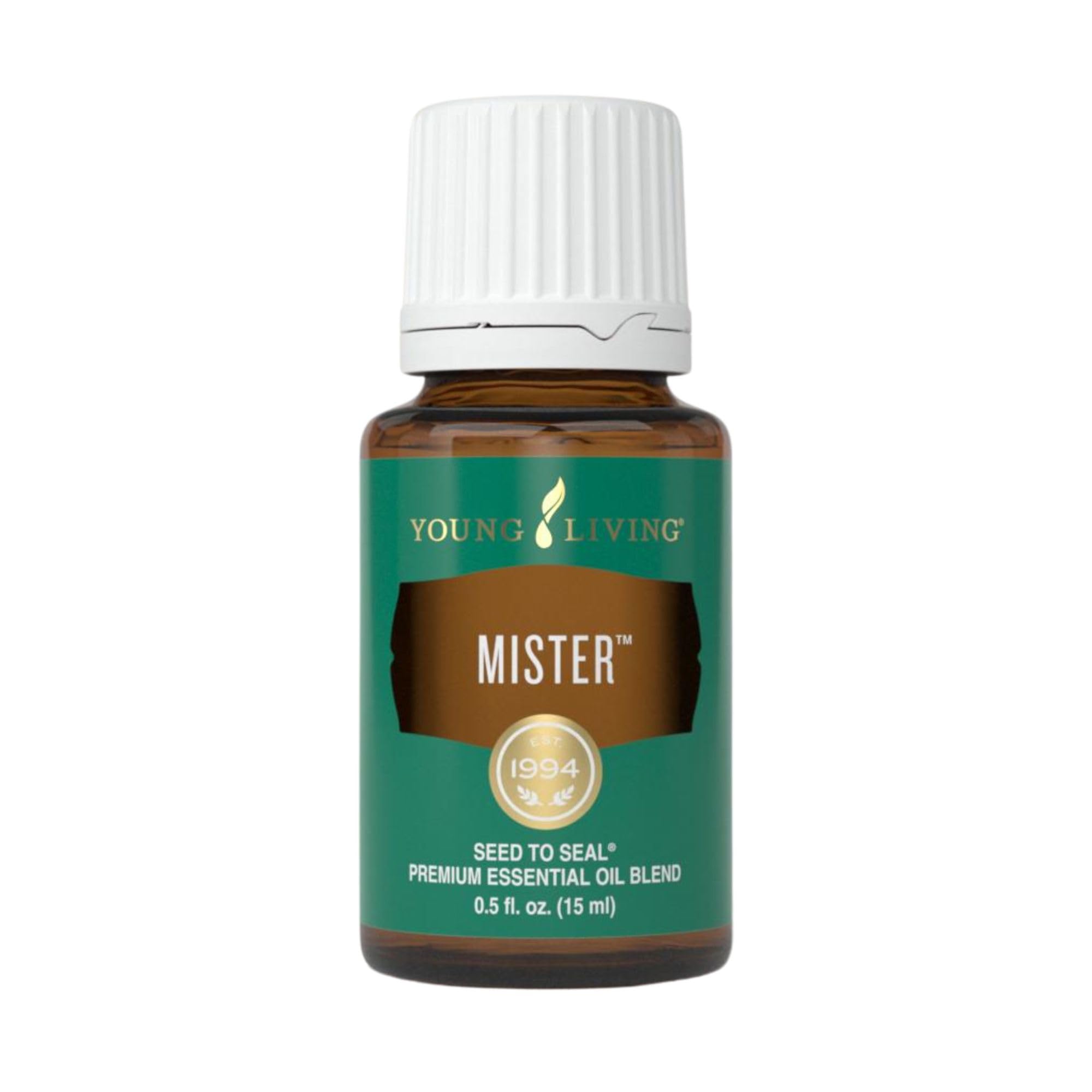 Young Living Mister Premium, equilibrio hormonal en frasco de 15 ml para bienestar diario.