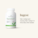 Etiqueta clara de Young Living Multigreens con ingredientes clave.