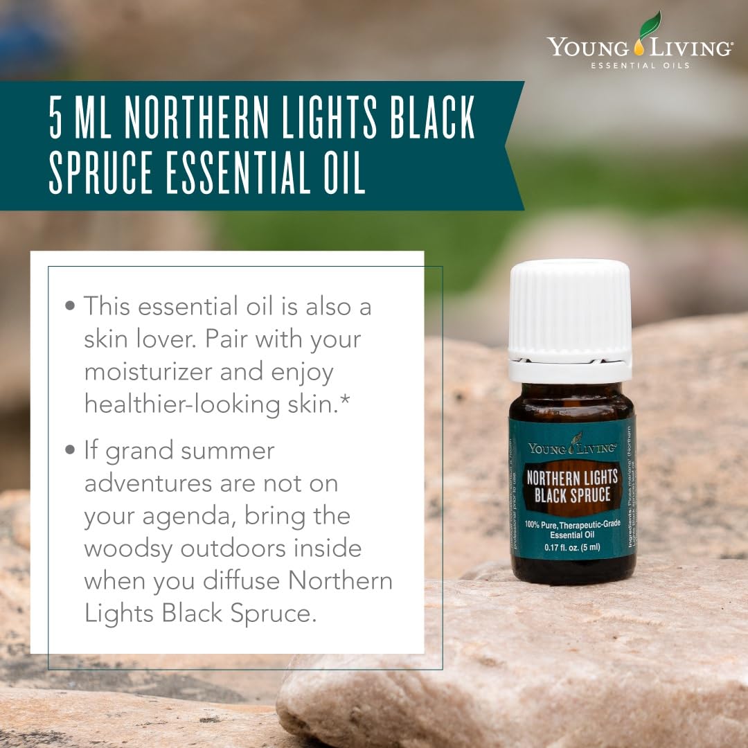 Young Living Northern Black Spruce masaje relajante para aliviar tensiones musculares.