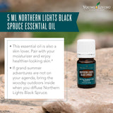 Young Living Northern Black Spruce masaje relajante para aliviar tensiones musculares.