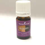 Young Living Palo Santo, etiqueta del frasco para guía de uso aromático