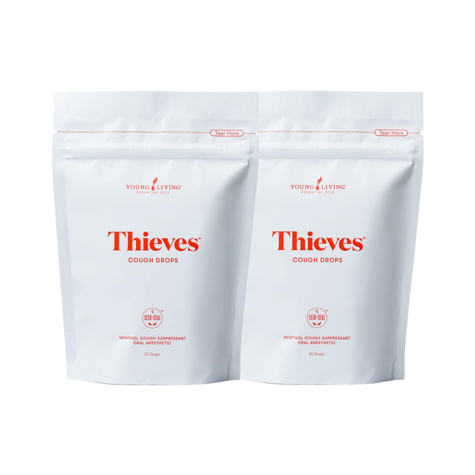 Pastillas Young Living Thieves con mentol, sensación refrescante para la garganta.