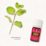 Envase compacto de Young Living Patchouli para uso diario