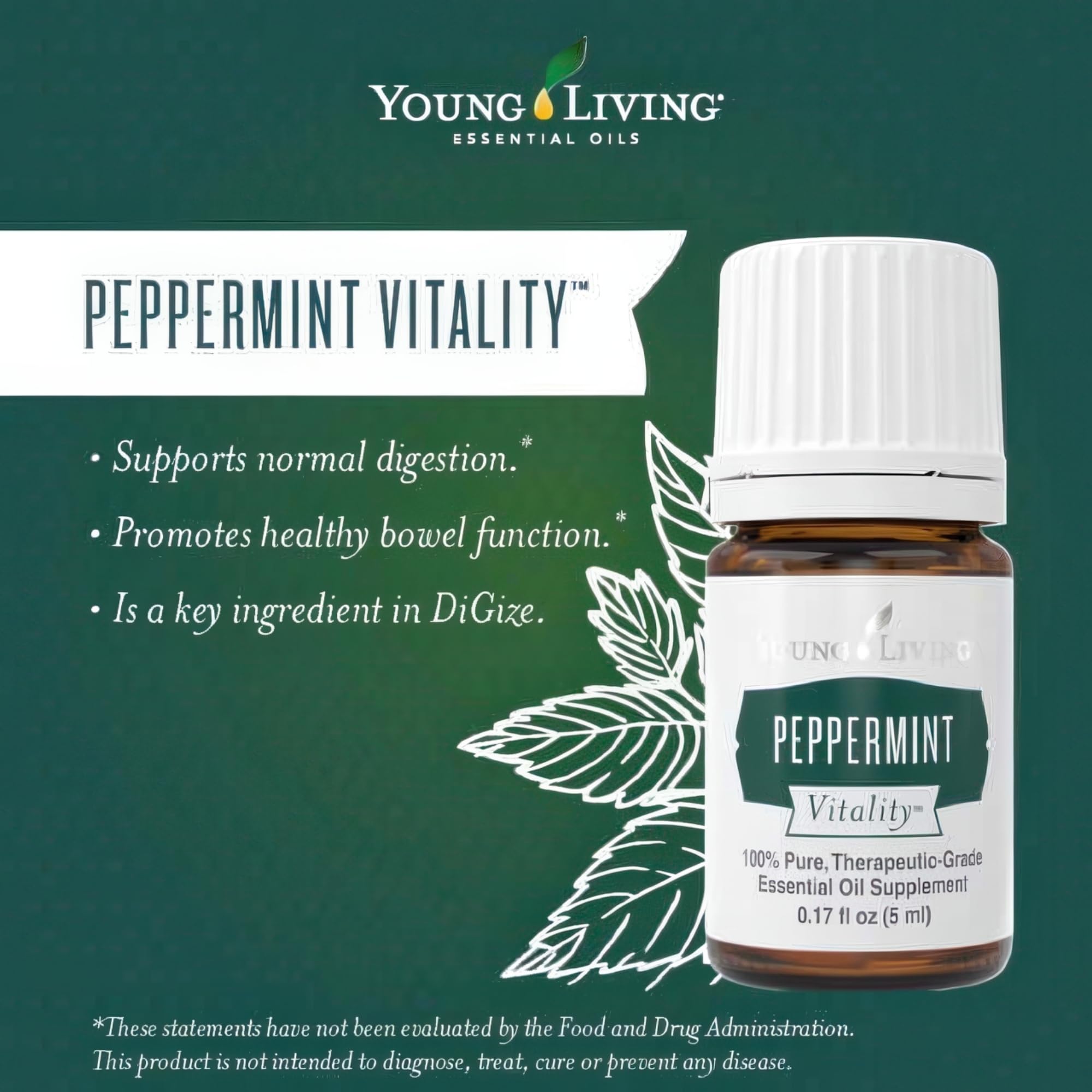 Young Living Peppermint Vitality: difusor brindando aroma vigorizante al ambiente