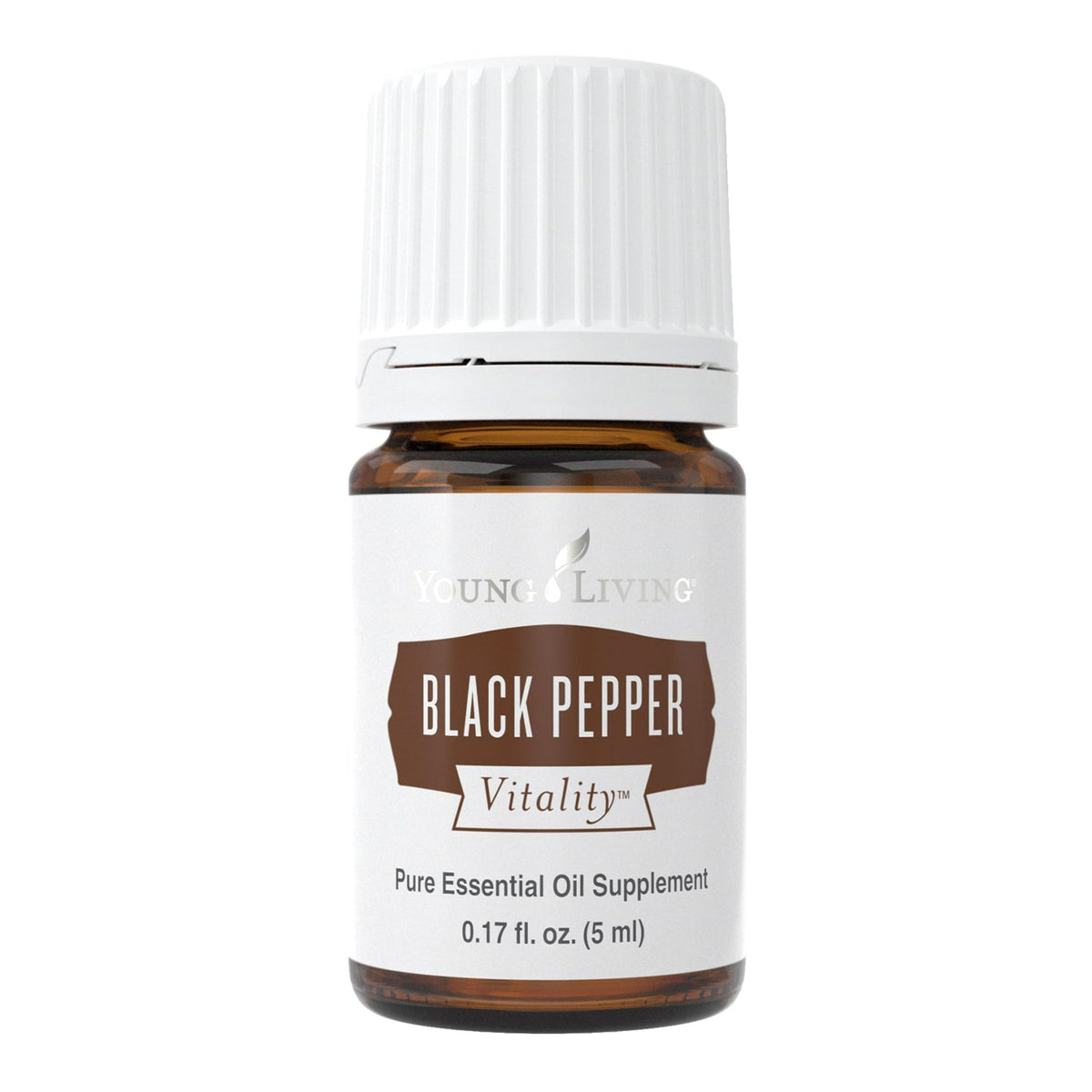 Young Living Pimienta Negra Vitality 5ml en frasco para sazonar con intensidad.