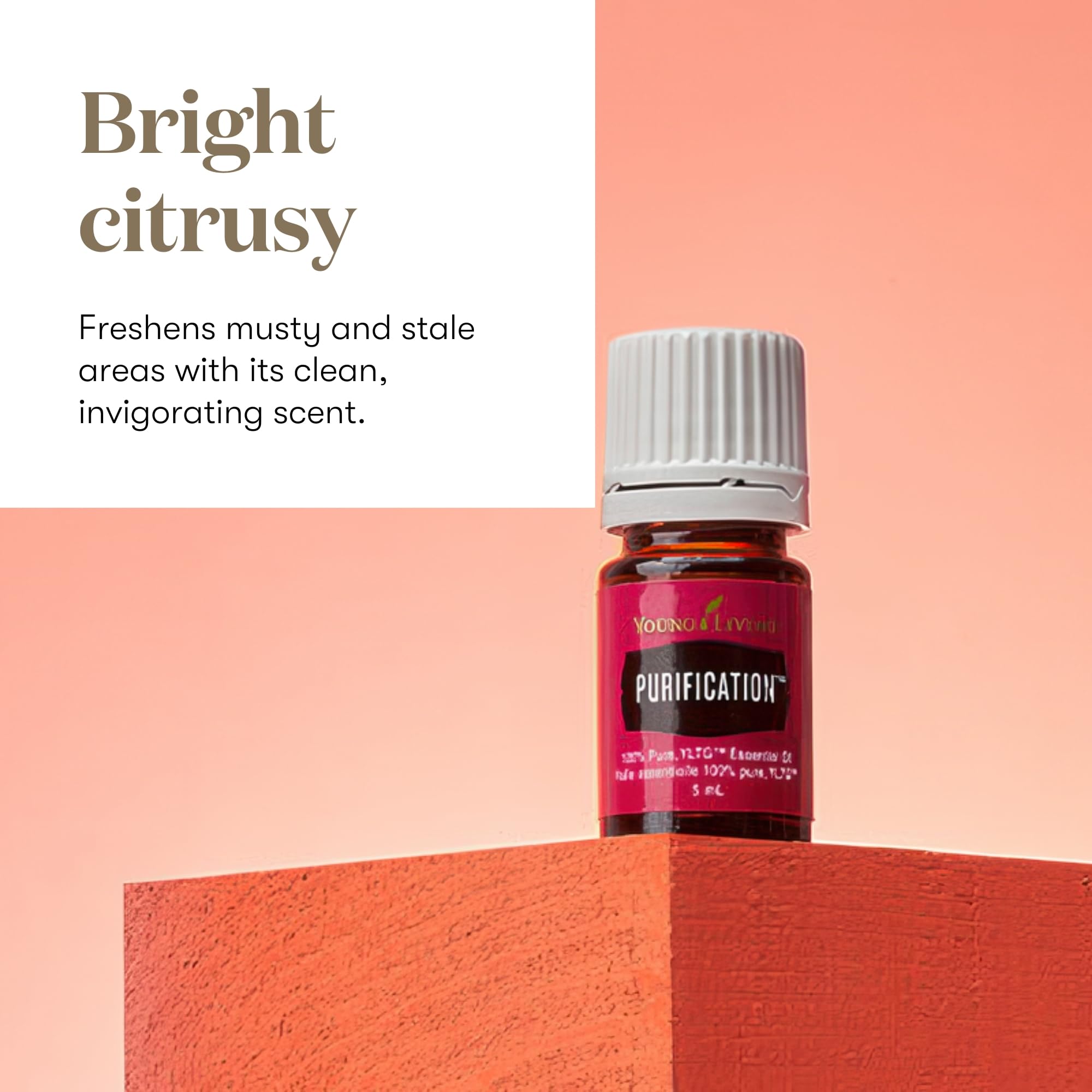 Young Living Purificación etiqueta del frasco para identificar el aroma