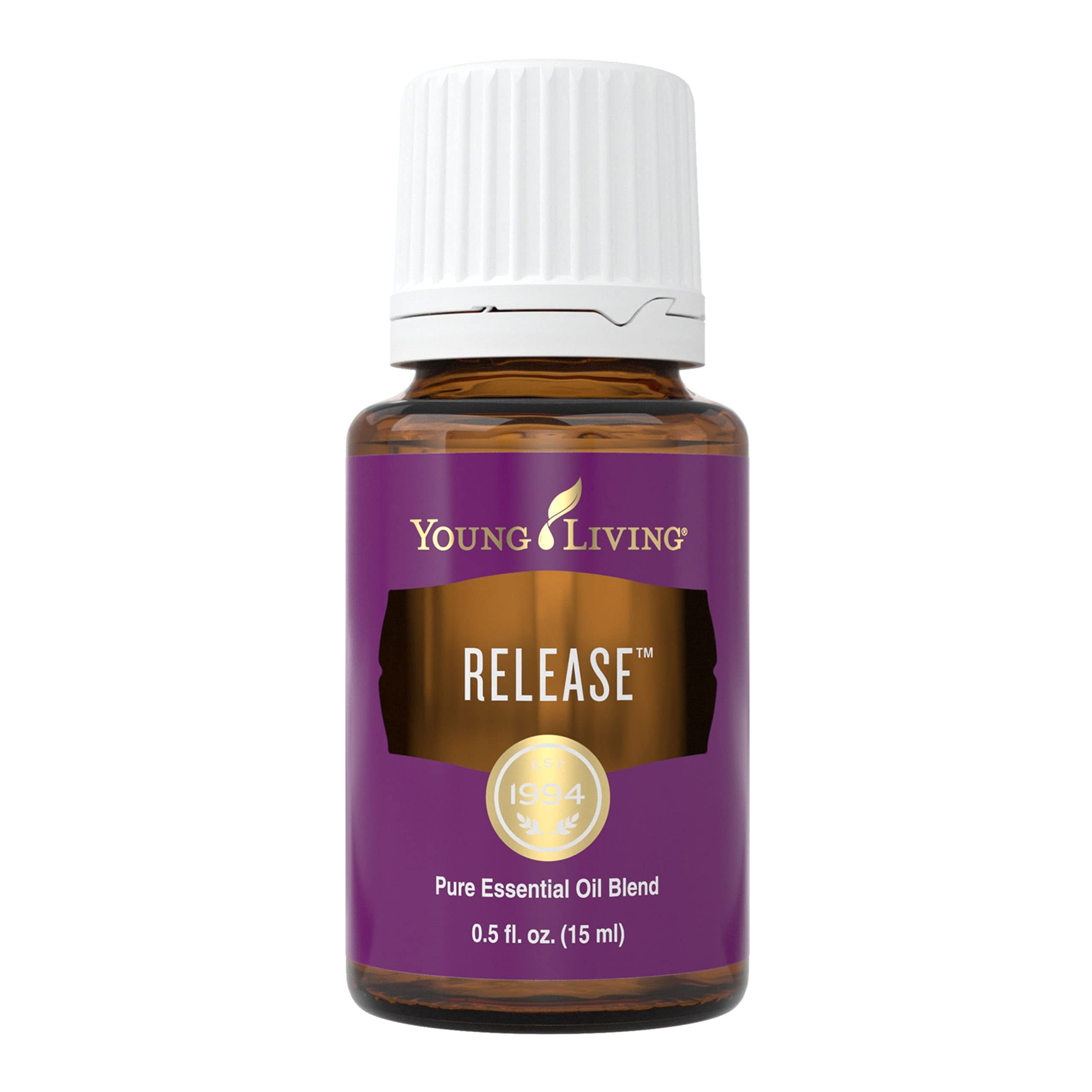 Young Living Release 15 ml, botella derramando para uso aromático relajante