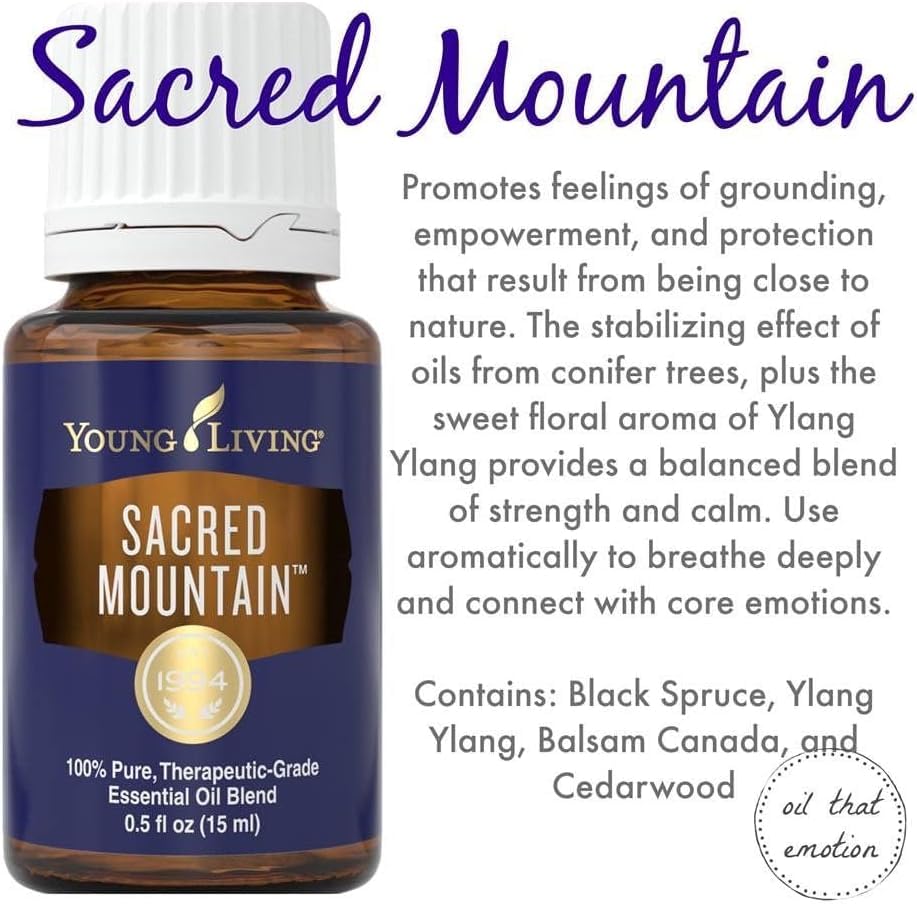 Young Living Sacred Mountain etiqueta Semilla a Sello garantiza pureza confiable.