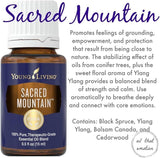 Young Living Sacred Mountain etiqueta Semilla a Sello garantiza pureza confiable.
