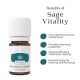 Diffusor con Sage Vitality de Young Living para purificar el ambiente