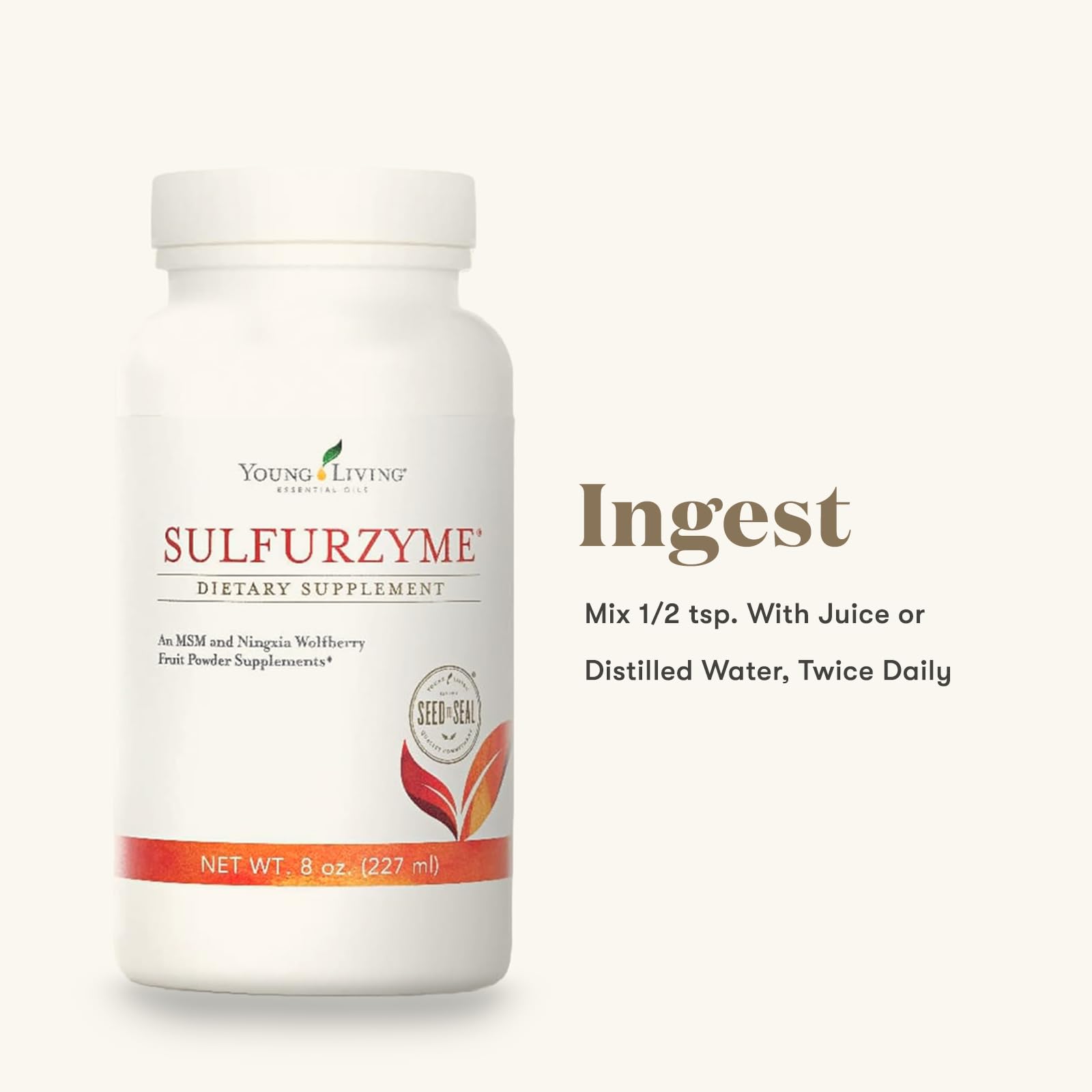 Ingredientes vegetales de Young Living Sulfurzyme, opción vegana limpia