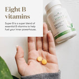 Envase de Young Living Super B con cierre seguro.