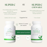 Young Living Super C empaque práctico para llevar en la mochila.