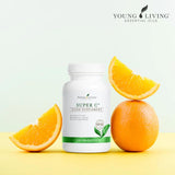 Young Living Super C Tabletas con mezcla de aceites esenciales para aroma suave.